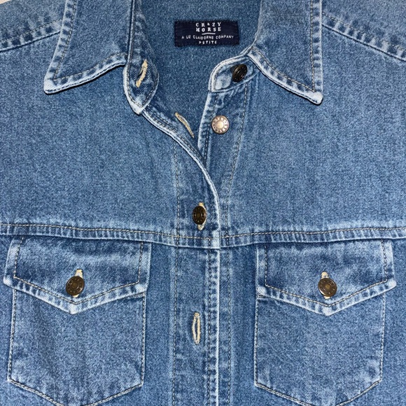 Vintage Crazy Horse by Liz Claiborne Denim Button-Up Dress - Picture 2 of 4